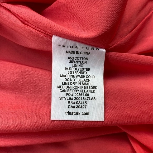 TRINA Turk Carpenteria Floral Lace Ruffle Hem Mini Dress in Peony | Size 8 - Picture 15 of 16